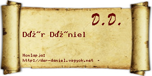 Dér Dániel névjegykártya